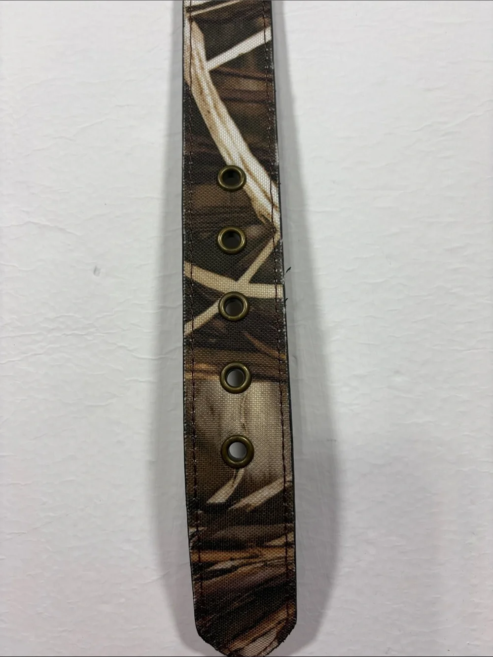 Camouflage Canvas on Leather Belt Size 34